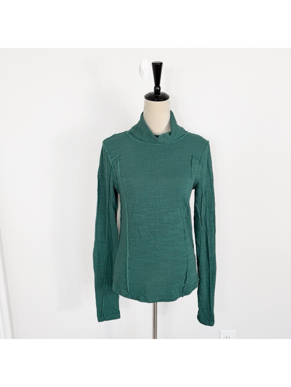 Free People We The Free Everyday Layering Knit Top Green Long Sleeve Medium